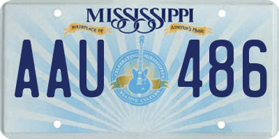 MS license plate AAU486