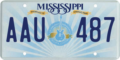 MS license plate AAU487