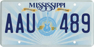 MS license plate AAU489