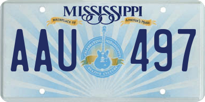 MS license plate AAU497