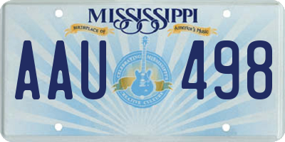 MS license plate AAU498