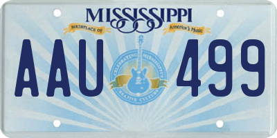 MS license plate AAU499