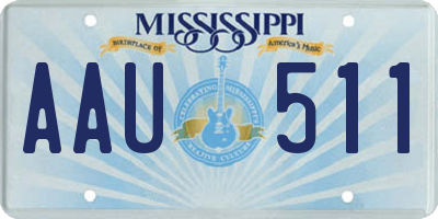 MS license plate AAU511