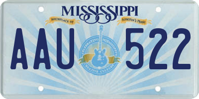 MS license plate AAU522