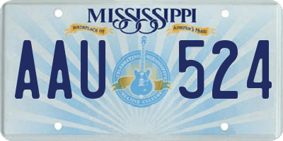 MS license plate AAU524