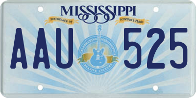 MS license plate AAU525