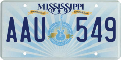 MS license plate AAU549