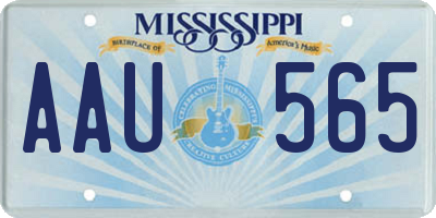 MS license plate AAU565