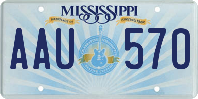 MS license plate AAU570