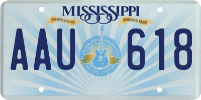 MS license plate AAU618