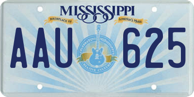 MS license plate AAU625