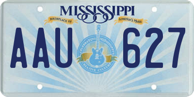 MS license plate AAU627