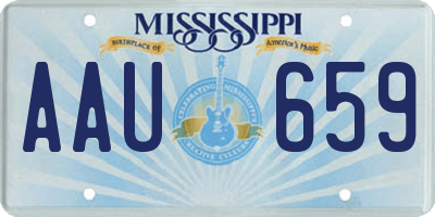 MS license plate AAU659