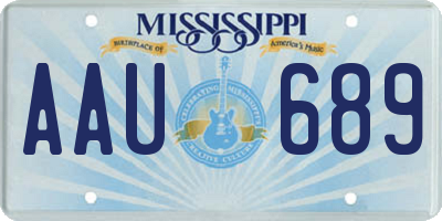 MS license plate AAU689