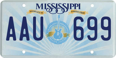 MS license plate AAU699