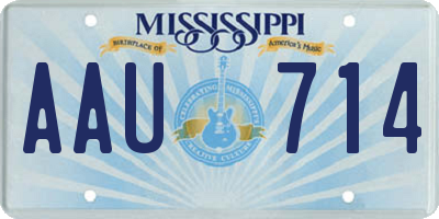 MS license plate AAU714