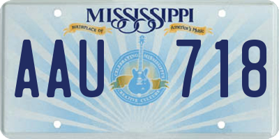 MS license plate AAU718