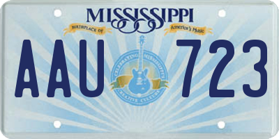 MS license plate AAU723