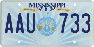 MS license plate AAU733