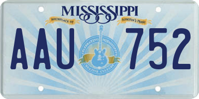 MS license plate AAU752