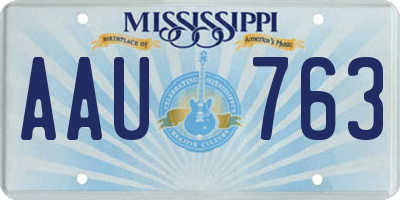 MS license plate AAU763