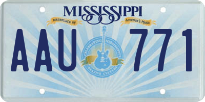 MS license plate AAU771