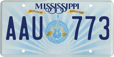 MS license plate AAU773