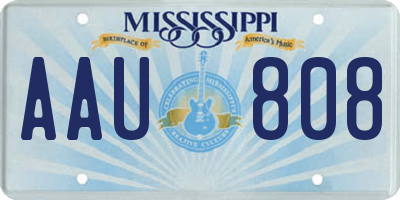 MS license plate AAU808