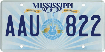 MS license plate AAU822