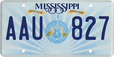 MS license plate AAU827