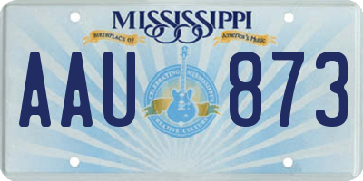 MS license plate AAU873