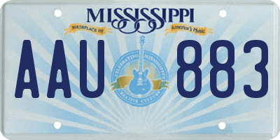 MS license plate AAU883