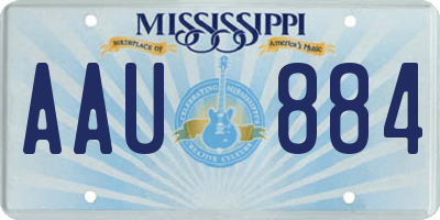 MS license plate AAU884