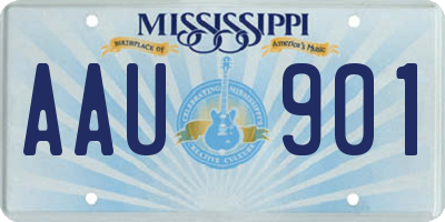 MS license plate AAU901