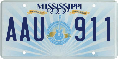 MS license plate AAU911