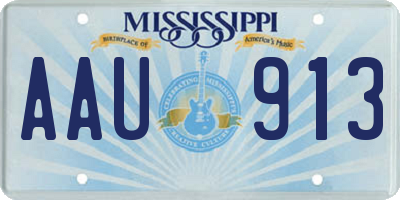 MS license plate AAU913