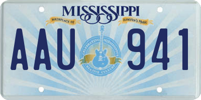 MS license plate AAU941