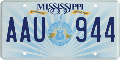 MS license plate AAU944