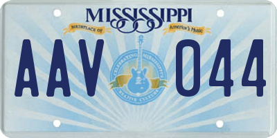 MS license plate AAV044