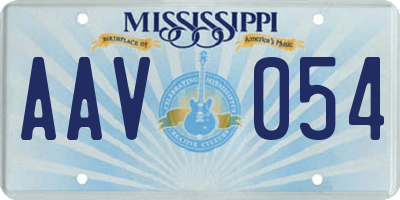 MS license plate AAV054