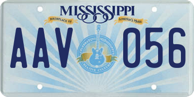 MS license plate AAV056