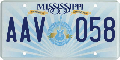 MS license plate AAV058