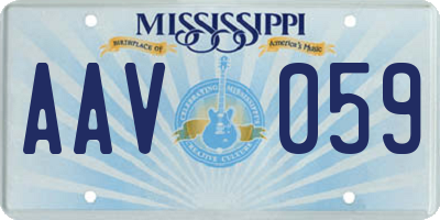MS license plate AAV059