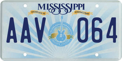 MS license plate AAV064