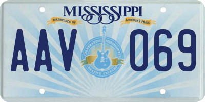 MS license plate AAV069