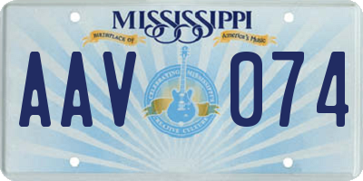 MS license plate AAV074