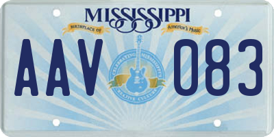 MS license plate AAV083
