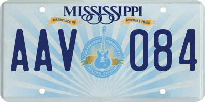 MS license plate AAV084