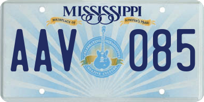 MS license plate AAV085