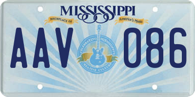 MS license plate AAV086